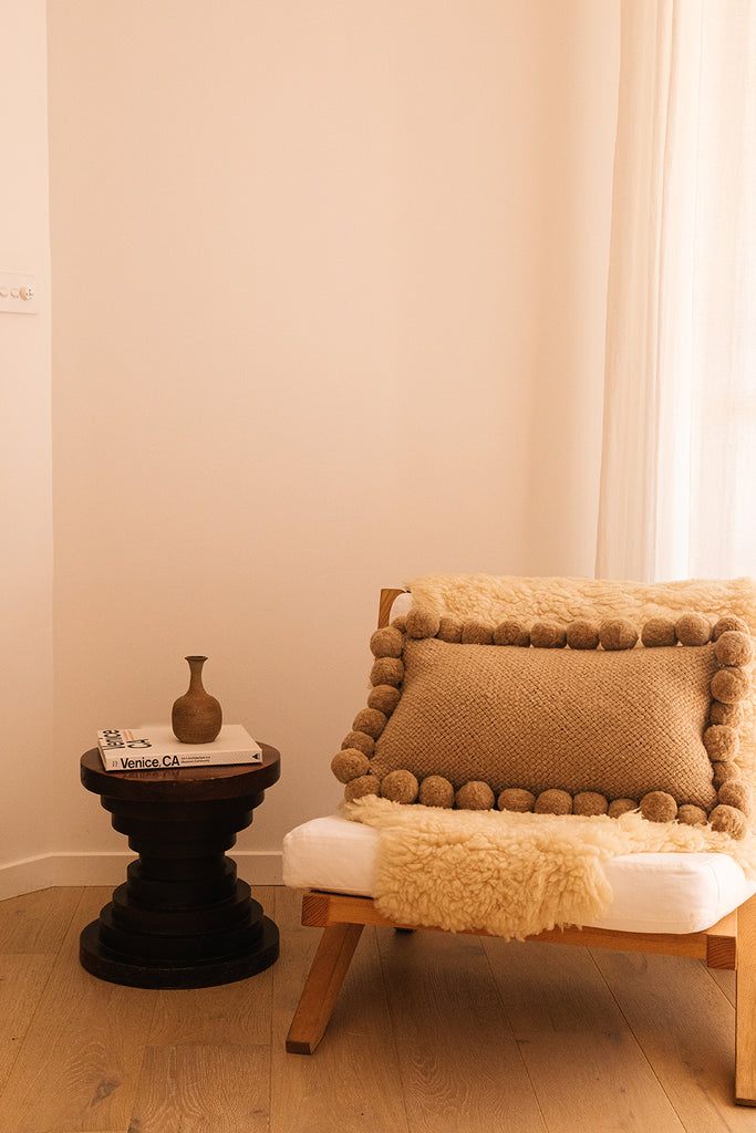 Classica Pom Pom Lumbar Cushion | Sand