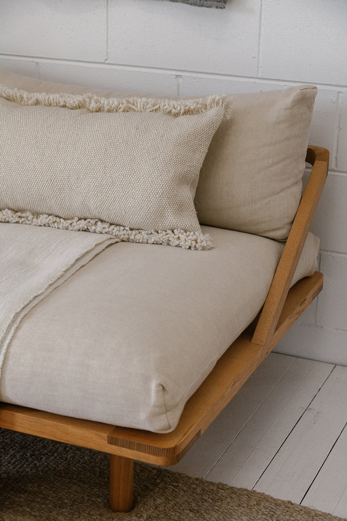 Classica Fringe Lumbar Cushion | Natural