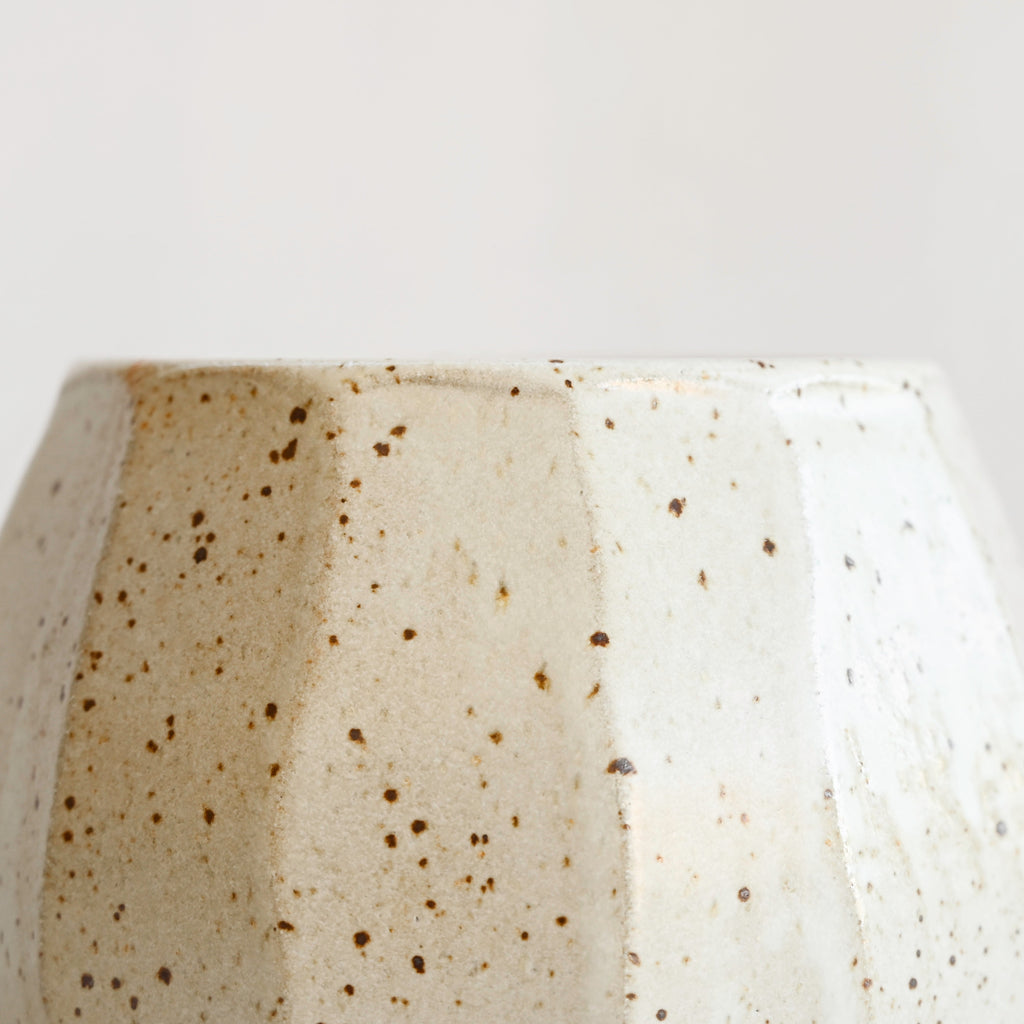 Facet Planter | White