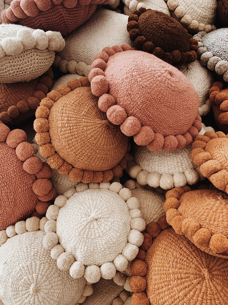 Classica Pom Pom Cushion Large | Sand