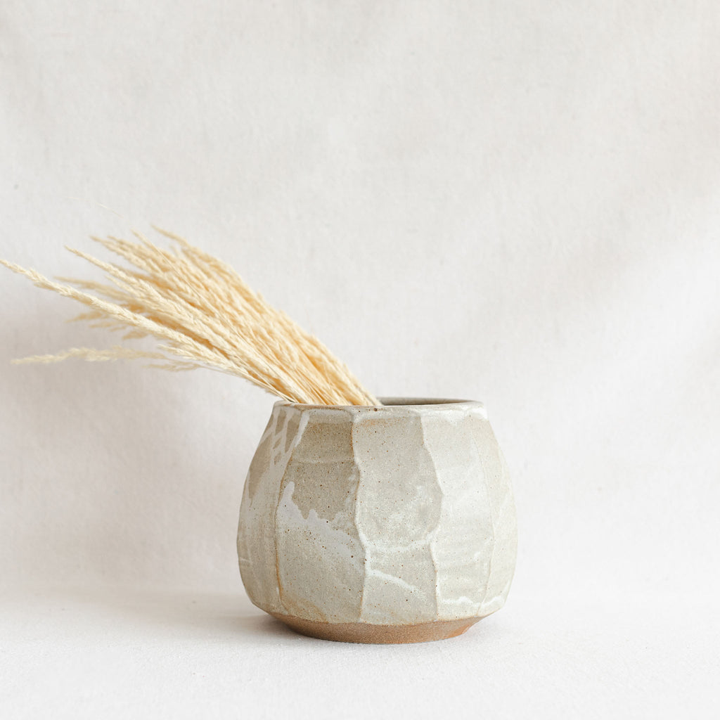 Facet Planter | White