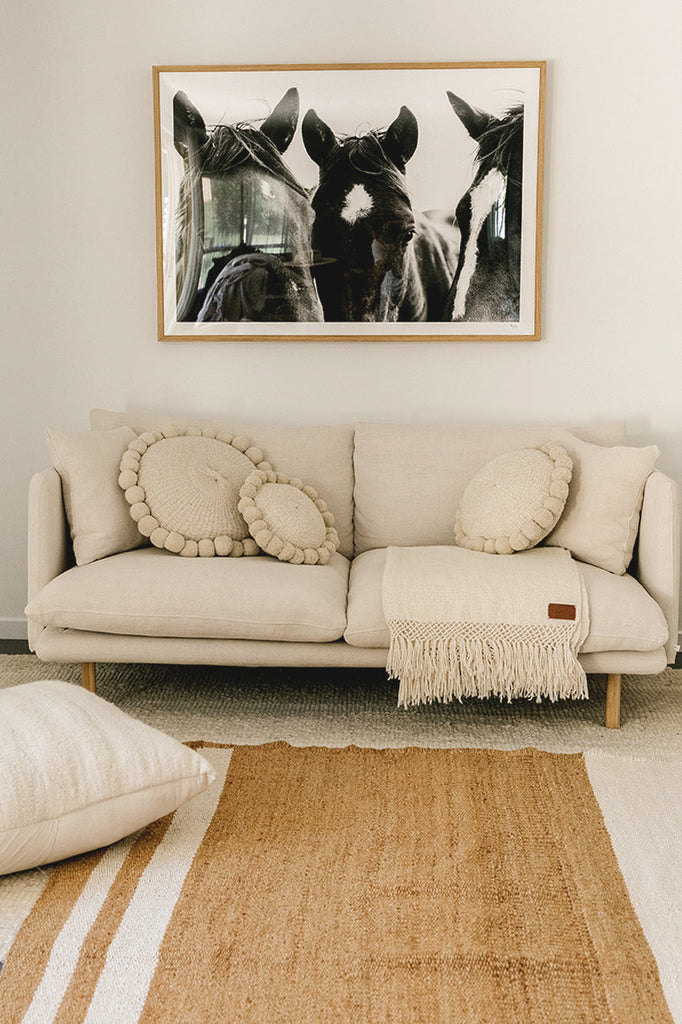 Classica Pom Pom Cushion Medium | Natural