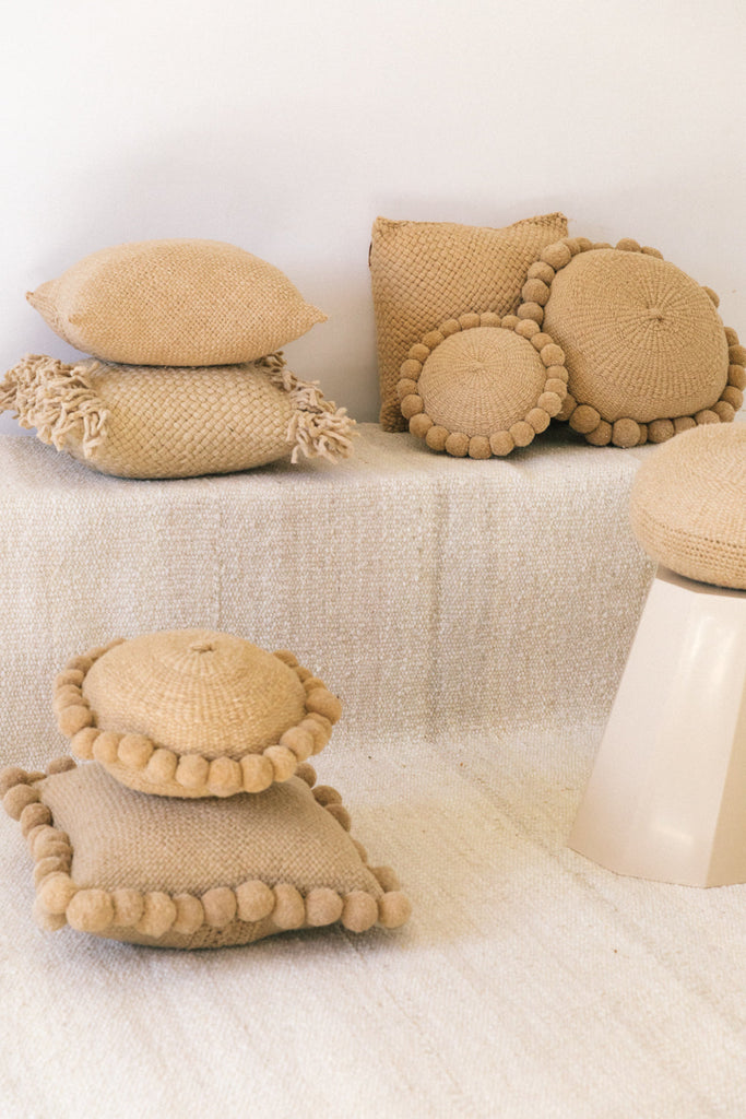 Classica Pom Pom Cushion Mini | Sand