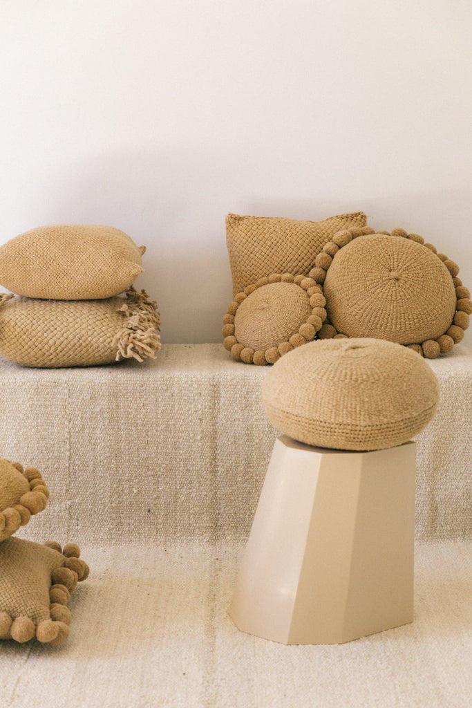 Classica Pom Pom Cushion Large | Sand