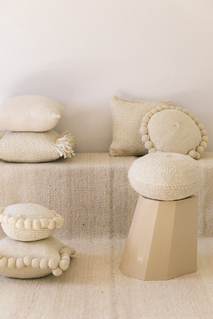 Classica Pom Pom Cushion Mini | Natural